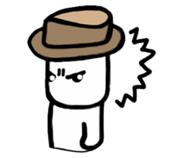 A man in many hats(English version) sticker #12552127