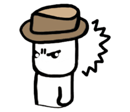 A man in many hats(English version) sticker #12552127