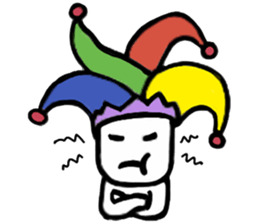 A man in many hats(English version) sticker #12552129