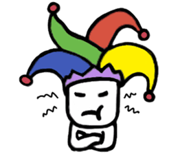 A man in many hats(English version) sticker #12552129