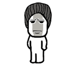 A man in many hats(English version) sticker #12552132