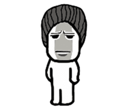 A man in many hats(English version) sticker #12552132