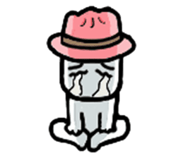 A man in many hats(English version) sticker #12552133