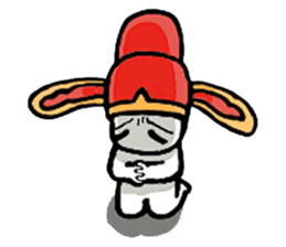 A man in many hats(English version) sticker #12552135