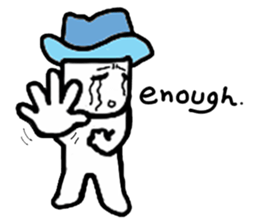 A man in many hats(English version) sticker #12552136