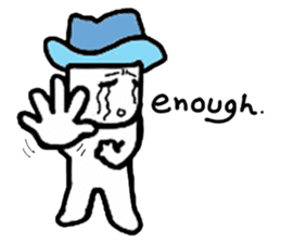 A man in many hats(English version) sticker #12552136