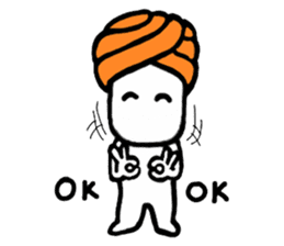 A man in many hats(English version) sticker #12552146