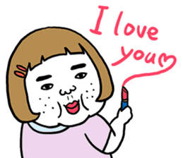 Ugly but charming woman love version. sticker #12553389