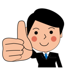 Business man's sticker in Japanese sticker #12553861