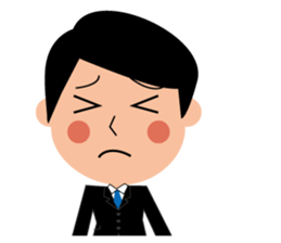 Business man's sticker in Japanese sticker #12553878