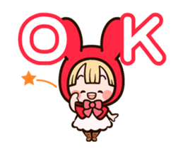 Hood Girl and Animal suit Boy(anime) sticker #12554245