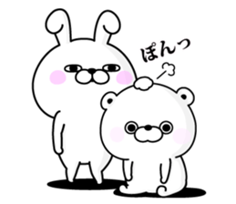 Rabbit and Bear 100% Love sticker #12554387