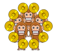 Cymbal monkey/Animated 2 sticker #12554594