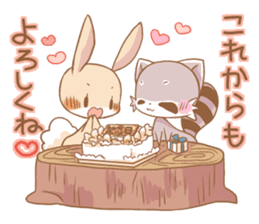 LOVE!Raccoons&Rabbit5 sticker #12554781
