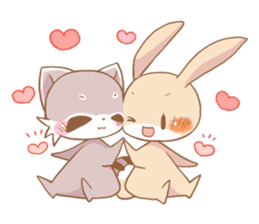 LOVE!Raccoons&Rabbit5 sticker #12554784