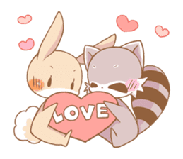 LOVE!Raccoons&Rabbit5 sticker #12554785