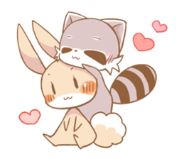 LOVE!Raccoons&Rabbit5 sticker #12554786