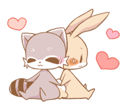 LOVE!Raccoons&Rabbit5 sticker #12554789