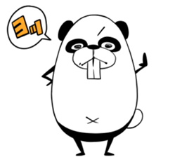 Protruding teeth panda Sticker2 sticker #12555401