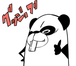 Protruding teeth panda Sticker2 sticker #12555402