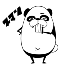 Protruding teeth panda Sticker2 sticker #12555404