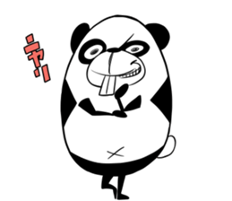 Protruding teeth panda Sticker2 sticker #12555405