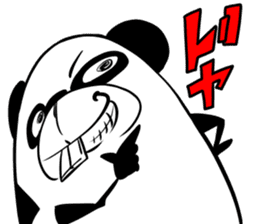 Protruding teeth panda Sticker2 sticker #12555406