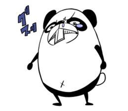Protruding teeth panda Sticker2 sticker #12555407