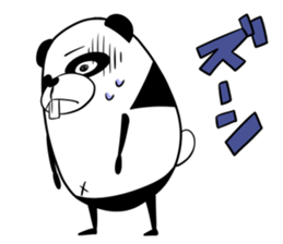 Protruding teeth panda Sticker2 sticker #12555410