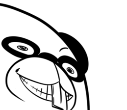 Protruding teeth panda Sticker2 sticker #12555411