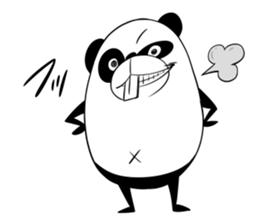 Protruding teeth panda Sticker2 sticker #12555412