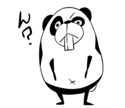 Protruding teeth panda Sticker2 sticker #12555414