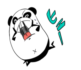 Protruding teeth panda Sticker2 sticker #12555417