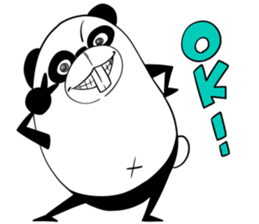 Protruding teeth panda Sticker2 sticker #12555418