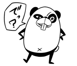 Protruding teeth panda Sticker2 sticker #12555423