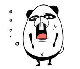 Protruding teeth panda Sticker2 sticker #12555425
