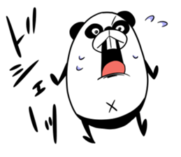 Protruding teeth panda Sticker2 sticker #12555426