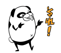 Protruding teeth panda Sticker2 sticker #12555428