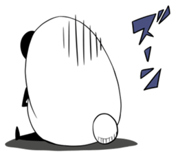 Protruding teeth panda Sticker2 sticker #12555430