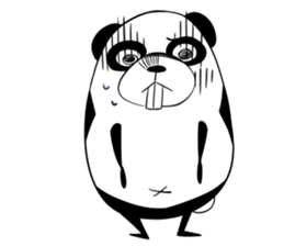 Protruding teeth panda Sticker2 sticker #12555431