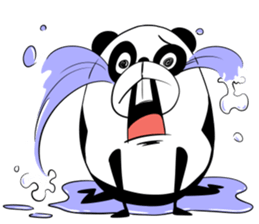 Protruding teeth panda Sticker2 sticker #12555433