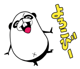 Protruding teeth panda Sticker2 sticker #12555436