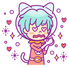 nekoneko space travelers sticker #12556383