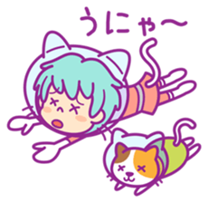 nekoneko space travelers sticker #12556397