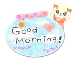 toy poodle "LUNLUN"-movie- English 1 sticker #12556815