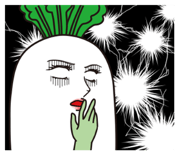 The radish of princess and manservant. sticker #12557321
