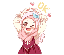 Hijab Princess (Muslim Kawaii Girl) sticker #12558619