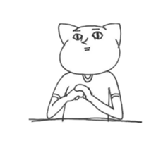 Cat wearing a T-shirt. sticker #12559339