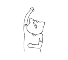 Cat wearing a T-shirt. sticker #12559345