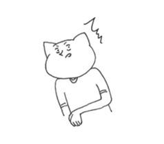 Cat wearing a T-shirt. sticker #12559347